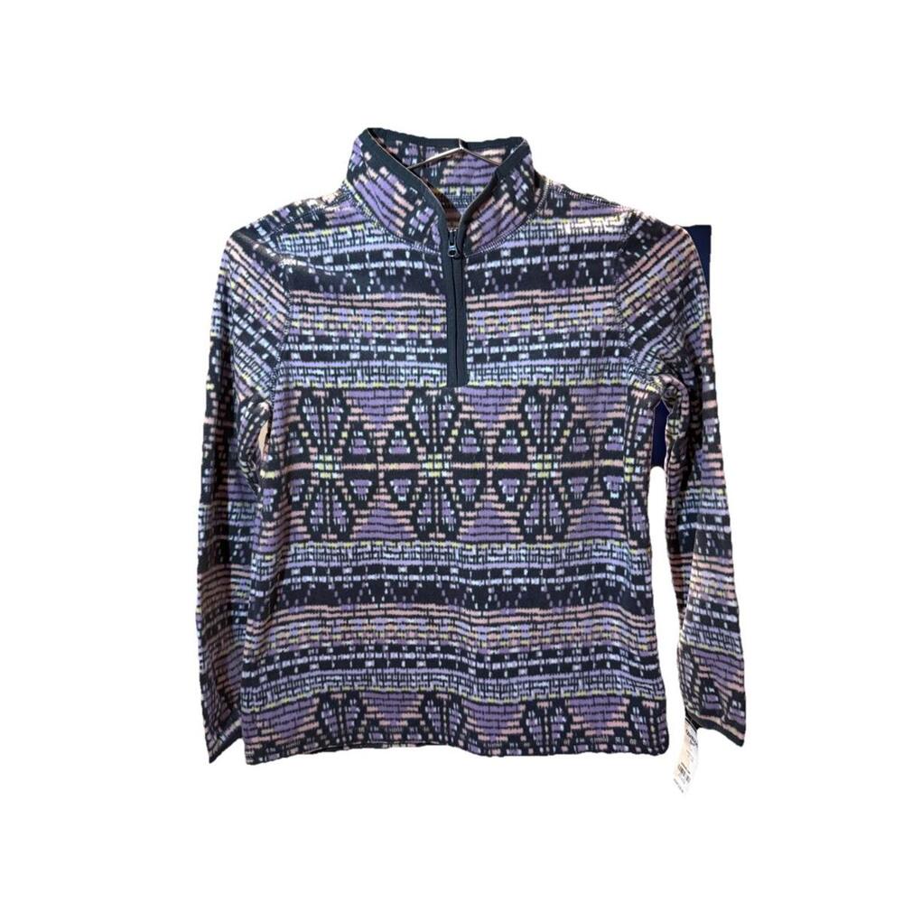 OshKosh B'gosh Girls Geometric Fleece Half-Zip Pullover Top Size 12/12A